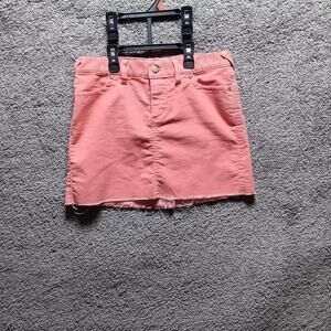 Carve Designs Swell Women’s Pink Corduroy Mini Skirt Raw Hem Size 6